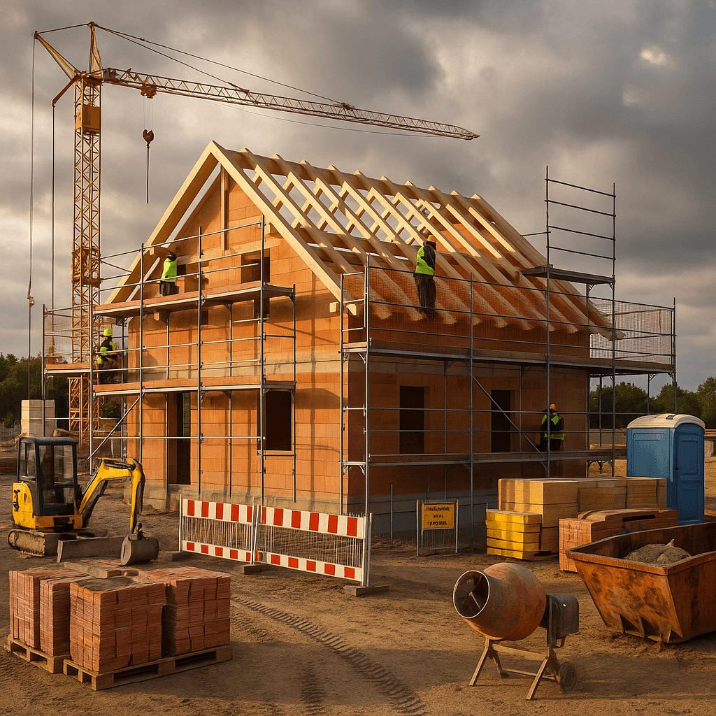Baustelle Einfamilienhaus
